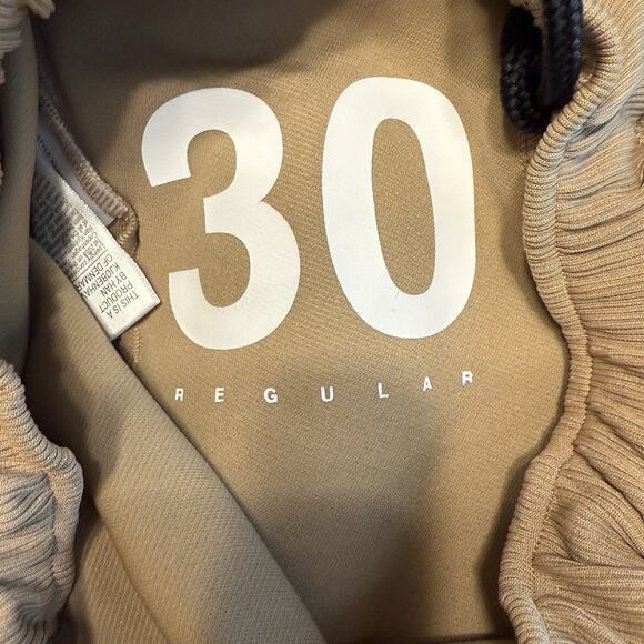 Han Kjobenhavn Joggers Men's Size 30 Regular Tan Seamed MidRise PullOn Thick - Picture 6 of 12